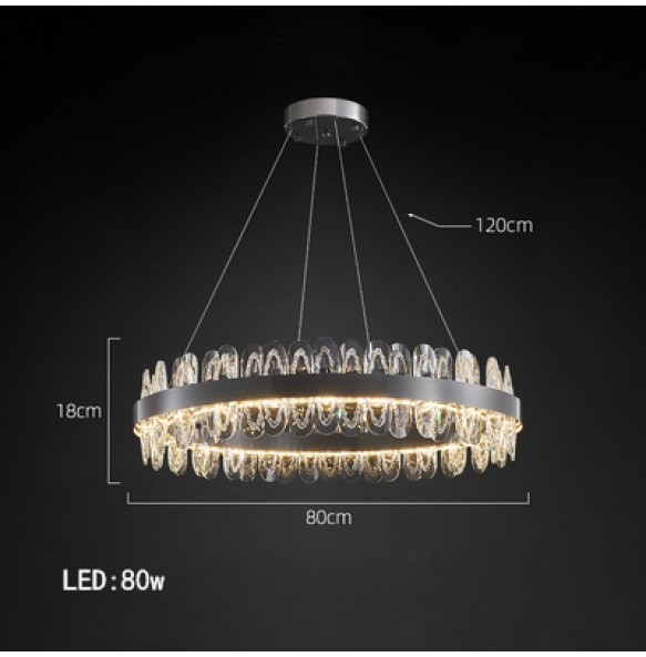 Black Minimalism Style Luxury Dimmable LED Wall Lamp Lustre Modern Suspension Crystal Bedroom Night Lamp Aisle Lights