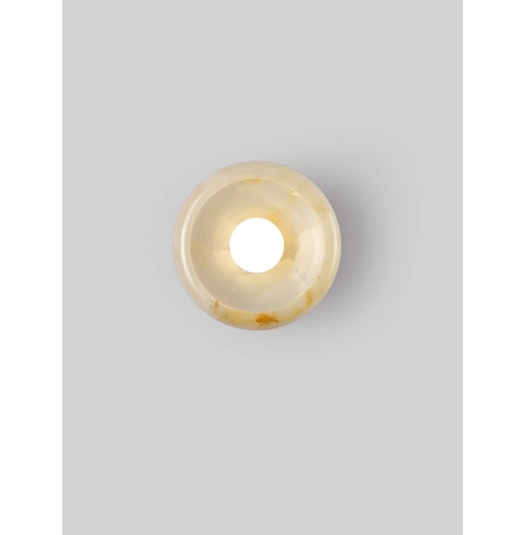 Modern Luxury White Green Jade Wall Lamp Hotel Villa Living Room Background Light Fixture Led Bedside Wall Sconce