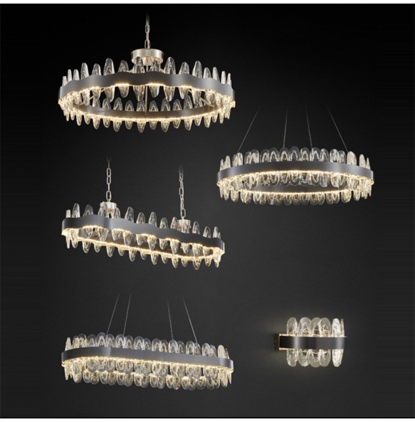 Black Minimalism Style Luxury Dimmable LED Wall Lamp Lustre Modern Suspension Crystal Bedroom Night Lamp Aisle Lights