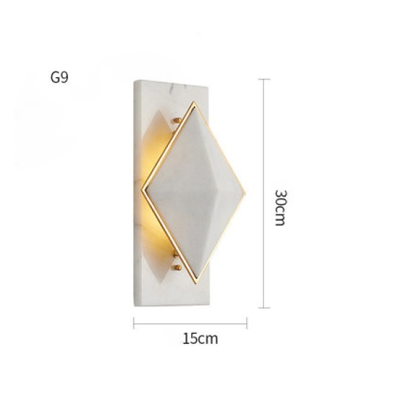 Rhombus Marble Wall Lamp Modern LED Internet Celebrity Style Home Appliance Hotel Cafe Restaurant Home Decoration Indoor