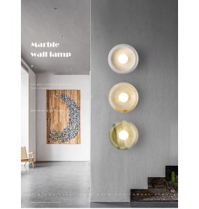 Modern Luxury Wall Decor White Jade Wall Lamp Hotel Villa Living Room Background Wall Sconce Bedside Led Lighting