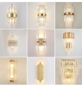 Post Modern Light Luxury LED Crystal Wall Lamp Lustre Home Decor Bedroom Closets Interior Wall Light Wall Decor