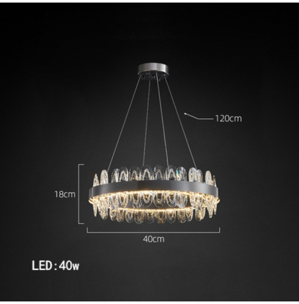 Black Minimalism Style Luxury Dimmable LED Wall Lamp Lustre Modern Suspension Crystal Bedroom Night Lamp Aisle Lights