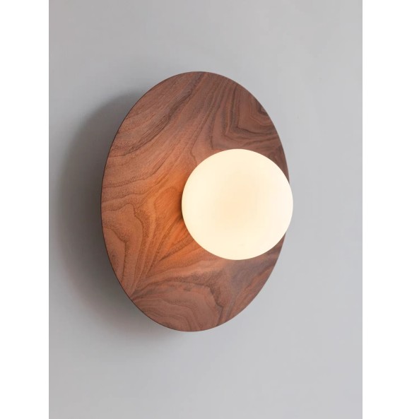 Postmodern Walnut Wall Lamp Led Home Decoration Solid Wood Wall Sconce Background Wooden Light Fixture