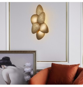 Golden Pebbles LED Wall Lamp 2024 New Trend Lustre Light Fixture Home Decor Appliance Bedroom Night Light Luxury Aisle Lights