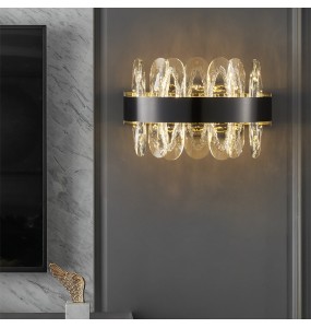 Luxury Modern Crystal Wall Sconce Lamp Home Decoration Living Room Background Light Fixture Bedside Infront of Mirror Lighting