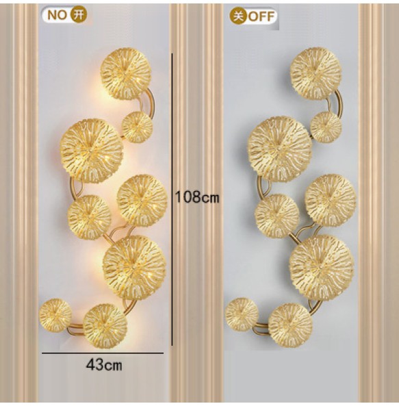 Modern LED Gold Wall Lamp Home Appliance Hotel Cafe Restaurant Wall Decor Light Home Decoration Indoor