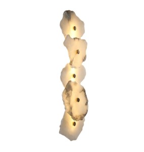 Modern Natural Cutting Marble Wall Sconces Home Appliance Living Room Decoration Led Lighting Luxury Elegant Wall Light