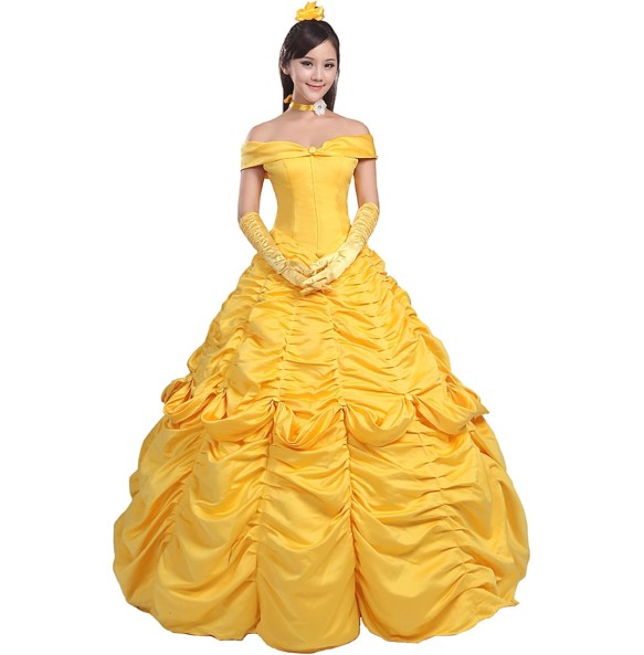 Beauty and Beast Prince Costume Halloween Princess Bell Costume Performance Princess Bell Dress