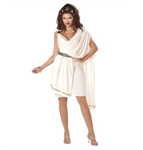 womens Women's Deluxe Classic Toga   Cosplay Costume Zeus Medieval Greek God Greece Goddess   Fancy Dress