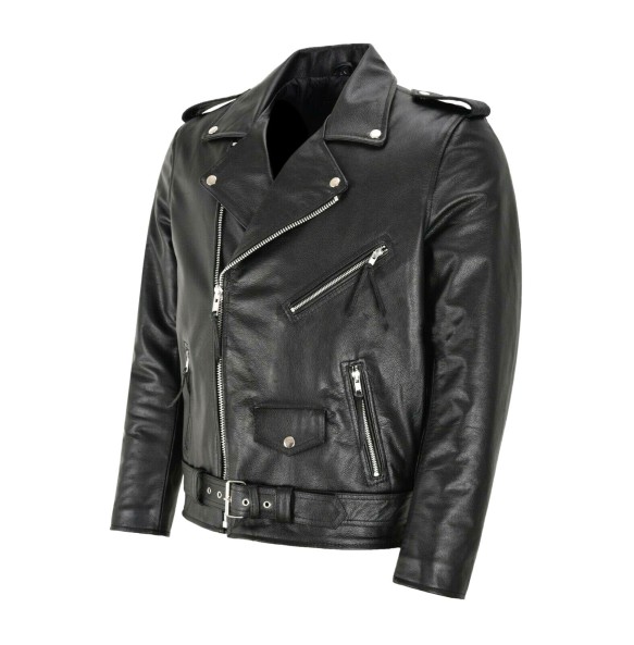 Men PU Leather Jacket Motorcycle Fashion Slim Fit Leather Coat