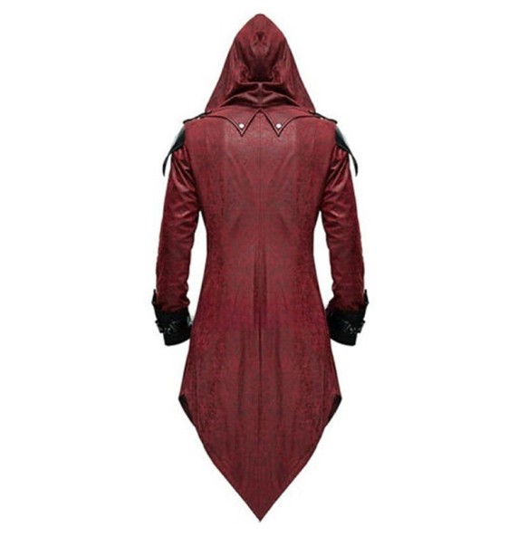 2 Color Assassin Cosplay Medieval Man Streetwear Hooded Jackets Outwear Costume Edward Assassins Creed Halloween Costume