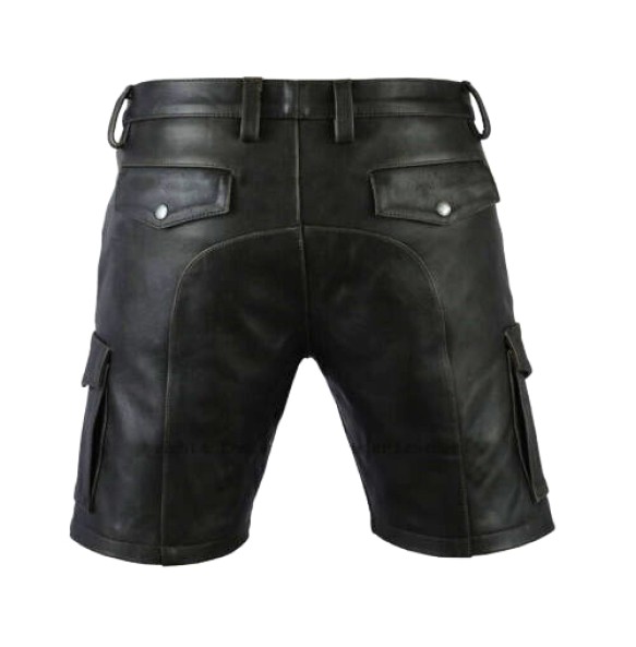 New Men's Leather Shorts Genuine Soft Lambskin Sports Gym Causal Wear Pants