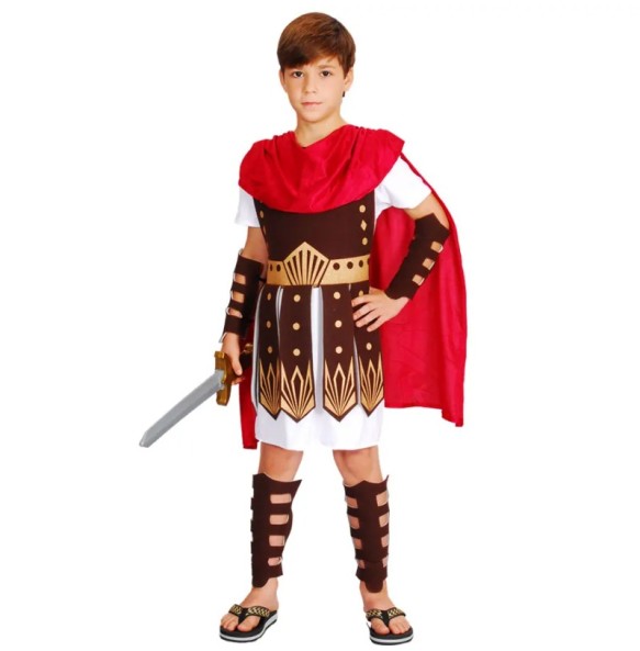 Child Greek Roman Warrior Gladiator Costume Boys Knight Julius Caesar Cosplay Halloween Party Carnival Mardi Gras Fancy Dress