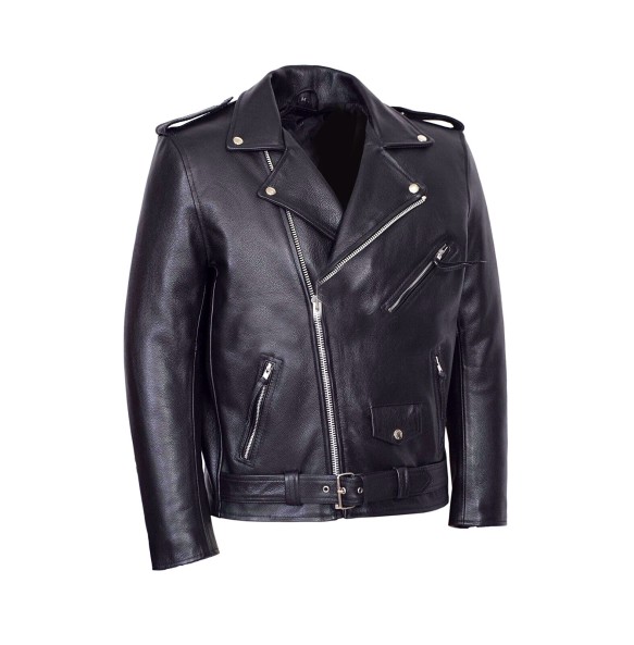 Men PU Leather Jacket Motorcycle Fashion Slim Fit Leather Coat