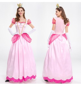 Princess Costume New Mary Pinkie Princess Dress Party Queen Dress Pink Peach Blossom