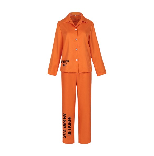 Costume Play Orange Prisoner Work Uniform Men Jumpsuit Women Prison Clothes Suicide Squad Film Game Anime Role Playing Costume