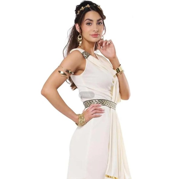 womens Women's Deluxe Classic Toga   Cosplay Costume Zeus Medieval Greek God Greece Goddess   Fancy Dress