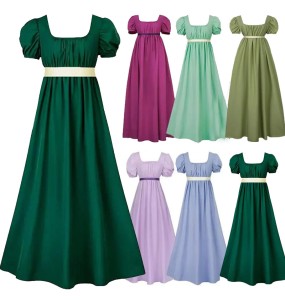 New, Bridgetown costume retro regent dress, high-waisted prom dress Victorian tea dress