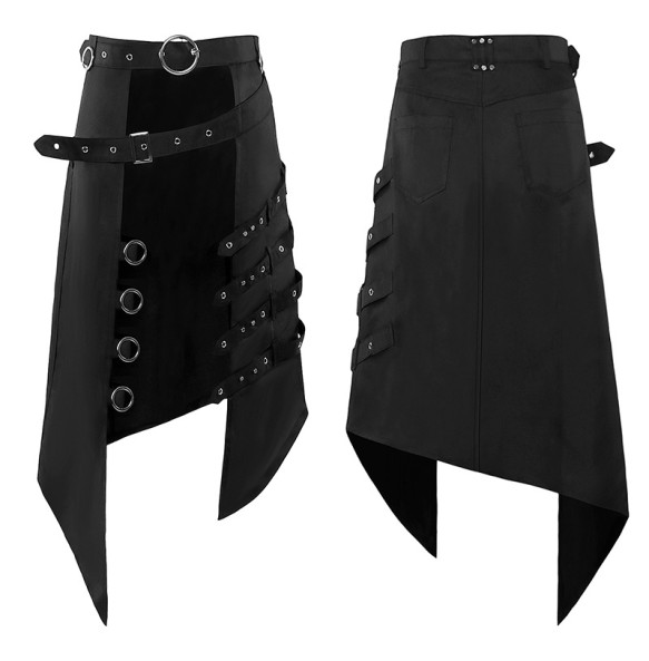 Gothic Men's Half Skirt Jacquard Steampunk Stylish Kilt Open Front Harujuku Burlesque Fringe Traditional Skirts