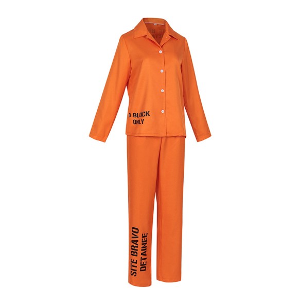 Costume Play Orange Prisoner Work Uniform Men Jumpsuit Women Prison Clothes Suicide Squad Film Game Anime Role Playing Costume