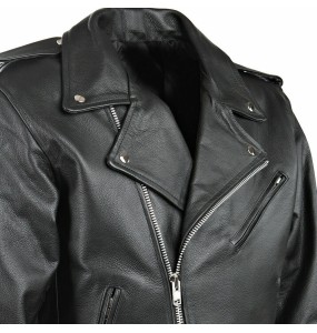 Men PU Leather Jacket Motorcycle Fashion Slim Fit Leather Coat