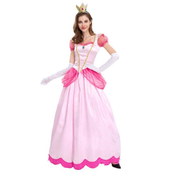 Princess Costume New Mary Pinkie Princess Dress Party Queen Dress Pink Peach Blossom