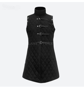 S-4XL Gambeson Costume Aketon Armor Vest Coat Medieval Viking Sleeveless Outfit Larp Warrior Knight Hunter Outfit For Adult Men