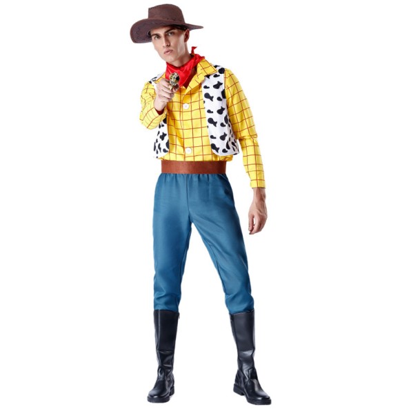 Cosplay Story Woody Costume Sets Cowboy Christmas Dress Unisex Sheriff's Halloween Carnival Dress Up Party Toy Stage Performance