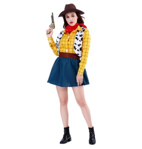 Cosplay Story Woody Costume Sets Cowboy Christmas Dress Unisex Sheriff's Halloween Carnival Dress Up Party Toy Stage Performance