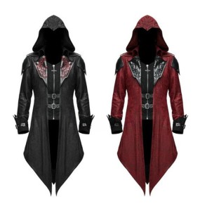 2 Color Assassin Cosplay Medieval Man Streetwear Hooded Jackets Outwear Costume Edward Assassins Creed Halloween Costume