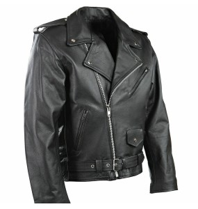 Men PU Leather Jacket Motorcycle Fashion Slim Fit Leather Coat