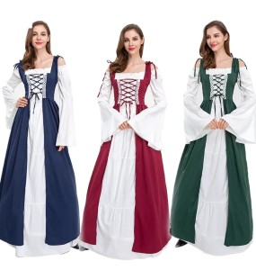 Beer Festival Cosplay Costume for Women Classic Medieval Style Long Dress  anime cosplay