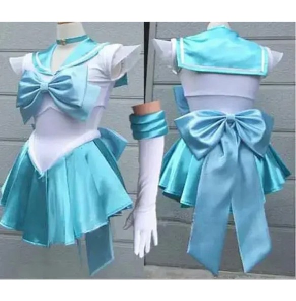 Japan Sailor Moon Costume Uniform Gloves Headwear Cartoon Movie Women Halloween Cosplay Costume Girls Fancy Party Dress