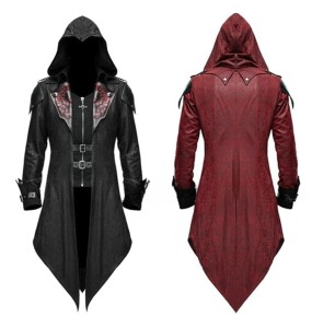 2 Color Assassin Cosplay Medieval Man Streetwear Hooded Jackets Outwear Costume Edward Assassins Creed Halloween Costume