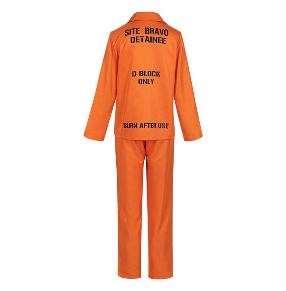 Costume Play Orange Prisoner Work Uniform Men Jumpsuit Women Prison Clothes Suicide Squad Film Game Anime Role Playing Costume