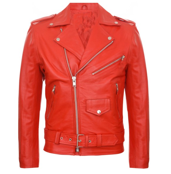 Boutique Punk Men PU Leather Jacket Motorcycle Fashion Slim Fit Leather Coat