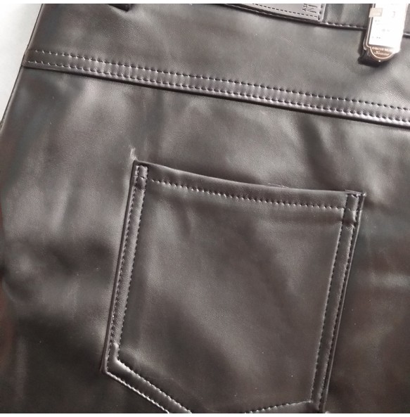 Dropshipping Leather Pants For Men Elastic Fashion PU Leather Trousers Streetwear 2023 Spring Autumn Motorcycle Pants