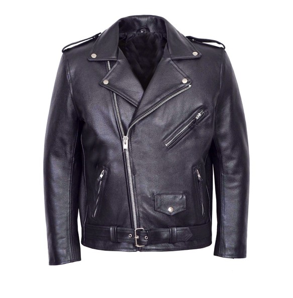 Men PU Leather Jacket Motorcycle Fashion Slim Fit Leather Coat