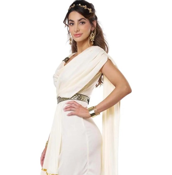 womens Women's Deluxe Classic Toga   Cosplay Costume Zeus Medieval Greek God Greece Goddess   Fancy Dress