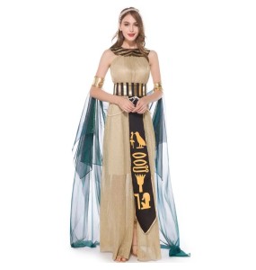 Greek Queen Cosplay Costume Medieval Egypt Cleopatra Dress Myth Goddess Carnival Dress Role Play Egyptian Women Cosplay Costumes