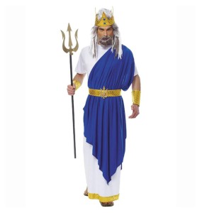 Men Roman Mythology God of Sea King  Poseidon Costumes Halloween Purim Party Carnival Cosplay Outfits