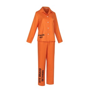 Costume Play Orange Prisoner Work Uniform Men Jumpsuit Women Prison Clothes Suicide Squad Film Game Anime Role Playing Costume