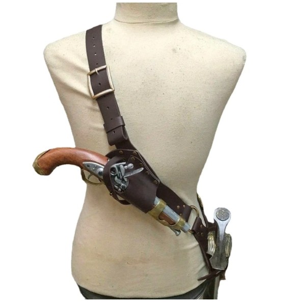 Medieval Renaissance Pirate Shoulder Belt Sword Cutlass Strap Gothic Steampunk Holster Knight Warrior Cosplay Costume Prop