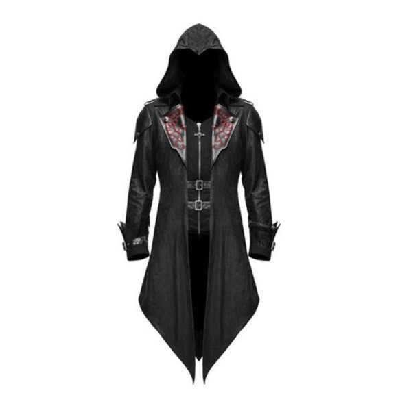 2 Color Assassin Cosplay Medieval Man Streetwear Hooded Jackets Outwear Costume Edward Assassins Creed Halloween Costume