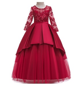 Baby Girl Princess Flower Wedding Party Dress Ball Gown Kids Dresses For 4-15 Year Toddler Children Christmas Clothing Winter