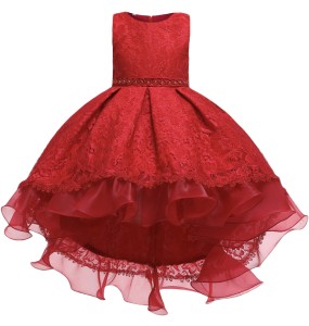 Baby Girls Princess Lace Flower Wedding Christmas Party Tutu Dress Children Kids Elegant Vestidos for 4-15Years Teenager Wear