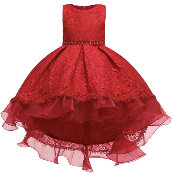 Baby Girls Princess Lace Flower Wedding Christmas Party Tutu Dress Children Kids Elegant Vestidos for 4-15Years Teenager Wear