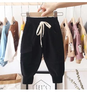 New Baby Boy's Cotton Cargo Pants Toddler Boys Casual Sport Long Pants Infant Garcon Kids Children Trousers For 2-6 Years Wear