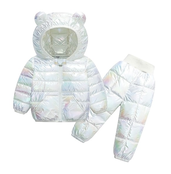 Toddler Winter Baby Girls Boys Clothing Sets Warm Faux Down Jacket Clothes Sets Children Kids Snowsuit Coats Vest Pants Overalls